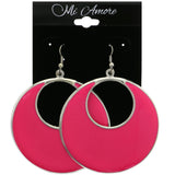 Mi Amore Dangle-Earrings Silver-Tone/Pink