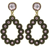 Mi Amore Dangle-Earrings Gold-Tone/Pink