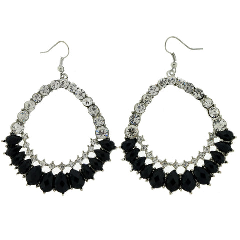 Mi Amore Dangle-Earrings Silver-Tone/Black
