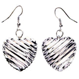 Mi Amore Heart Dangle-Earrings Silver-Tone