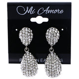 Mi Amore Drop-Dangle-Earrings Silver-Tone
