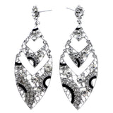 Mi Amore Drop-Dangle-Earrings Silver-Tone/Black