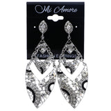 Mi Amore Drop-Dangle-Earrings Silver-Tone/Black