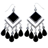 Mi Amore Dangle-Earrings Silver-Tone/Black