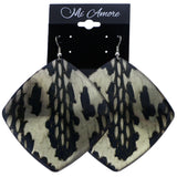 Mi Amore Reptile Scale Dangle-Earrings Yellow/Black