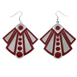 Mi Amore Dangle-Earrings Silver-Tone/Red