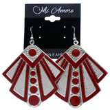 Mi Amore Dangle-Earrings Silver-Tone/Red