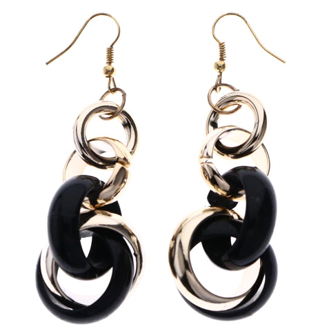Mi Amore Dangle-Earrings Bronze-Tone/Black