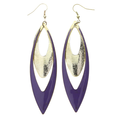 Mi Amore Layered Dangle-Earrings Gold-Tone/Purple