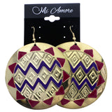 Mi Amore Dangle-Earrings Gold-Tone/Purple