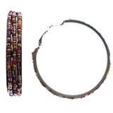 Mi Amore Hoop-Earrings Silver-Tone/Red