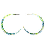 Mi Amore Flower Dangle-Earrings Green/White