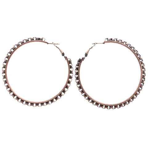 Mi Amore Hoop-Earrings Bronze-Tone