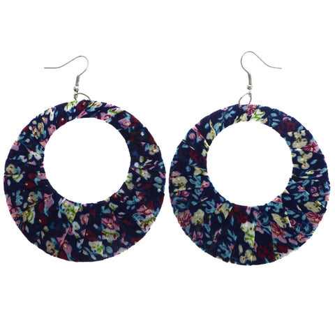 Mi Amore Flower Dangle-Earrings Blue/Purple