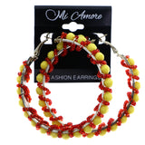 Mi Amore Hoop-Earrings Yellow/Red