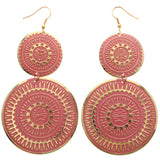 Mi Amore Dangle-Earrings Pink/Gold-Tone