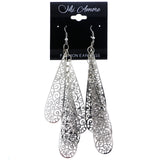 Mi Amore Filigree Dangle-Earrings Silver-Tone