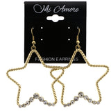 Mi Amore Star Dangle-Earrings Gold-Tone/Silver-Tone