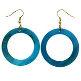 Mi Amore Dangle-Earrings Blue/Gold-Tone