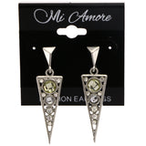 Mi Amore Drop-Dangle-Earrings Silver-Tone/Yellow