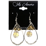 Mi Amore Dangle-Earrings Silver-Tone/Orange