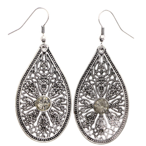Mi Amore Dangle-Earrings Silver-Tone