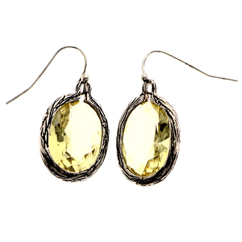 Mi Amore Dangle-Earrings Yellow/Silver-Tone