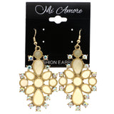 Mi Amore AB Finish Dangle-Earrings Yellow/Gold-Tone