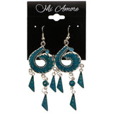 Mi Amore Dangle-Earrings Blue/Silver-Tone