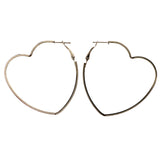 Mi Amore Heart Hoop-Earrings Red/Silver-Tone
