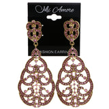 Mi Amore Drop-Dangle-Earrings Pink/Gold-Tone