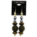 Mi Amore Antiqued Dangle-Earrings Green/Black