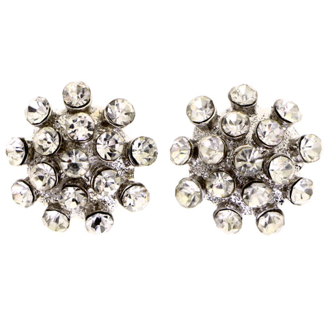 Mi Amore Post-Earrings Silver-Tone