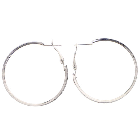 Mi Amore Hoop-Earrings Brown/Silver-Tone