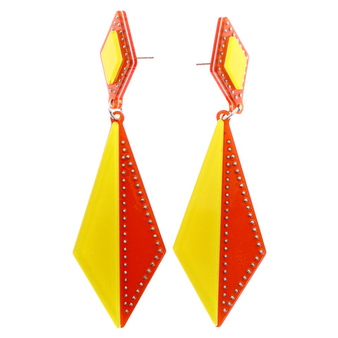 Mi Amore Drop-Dangle-Earrings Yellow/Orange