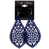 Mi Amore Flower Dangle-Earrings Blue