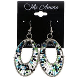 Mi Amore Dangle-Earrings Blue/Silver-Tone