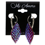 Mi Amore AB Finish Dangle-Earrings Red/Blue