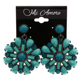 Mi Amore Drop-Dangle-Earrings Blue/Dark-Silver