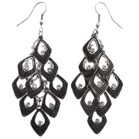 Mi Amore Chandelier-Earrings Silver-Tone