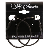 Mi Amore Hoop-Earrings Black