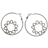 Mi Amore Star Hoop-Earrings Dark-Silver
