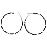 Mi Amore Hoop-Earrings Black/Silver-Tone