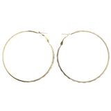 Mi Amore Antiqued Hoop-Earrings Gold-Tone