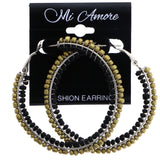 Mi Amore Hoop-Earrings Gold-Tone/Black