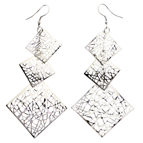 Mi Amore Dangle-Earrings Silver-Tone