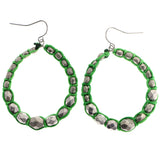 Mi Amore Neon Dangle-Earrings Silver-Tone/Green
