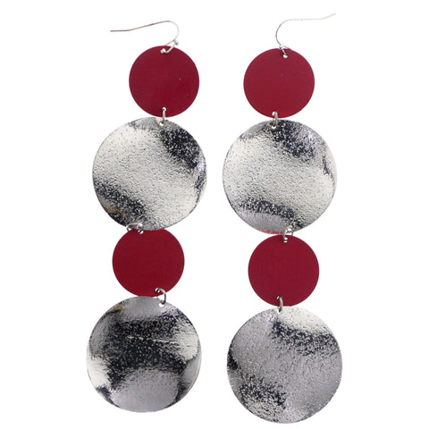 Mi Amore Dangle-Earrings Silver-Tone/Pink