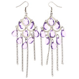 Mi Amore Dangle-Earrings Silver-Tone/Purple