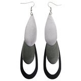 Mi Amore Dangle-Earrings Green/Silver-Tone